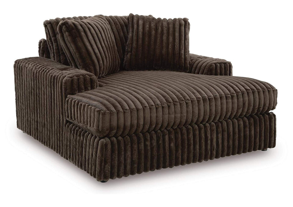 Midnight-Madness Oversized Chaise angled view