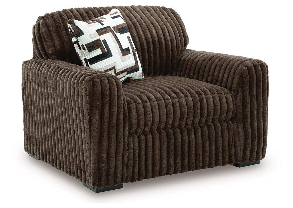 Midnight-Madness Oversized Chair angled view