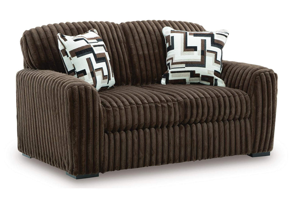 Midnight-Madness Sofa and Loveseat angled view