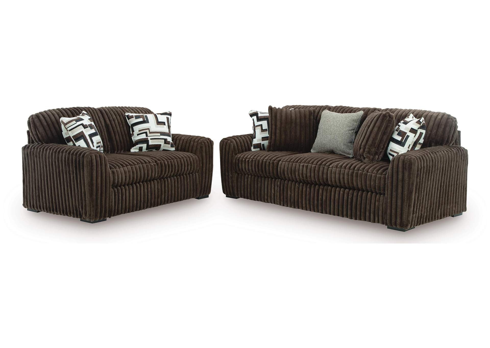 Midnight-Madness Sofa and Loveseat