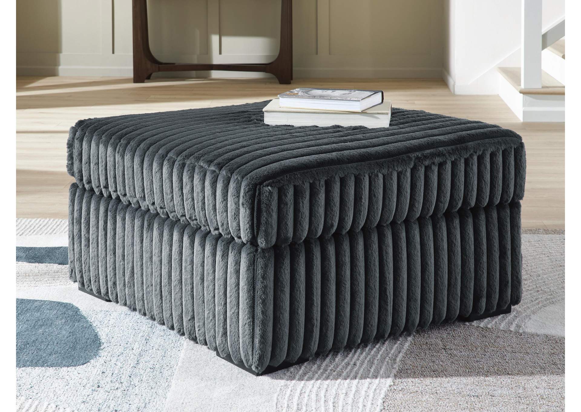Midnight-Madness Oversized Accent Ottoman