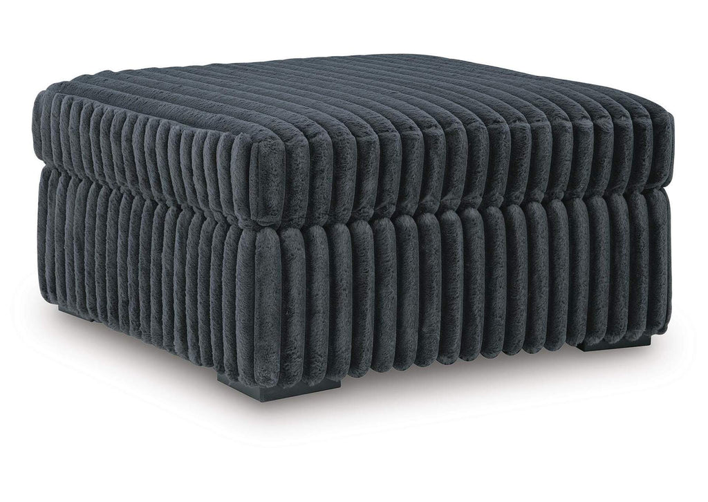Midnight-Madness Oversized Accent Ottoman angled view