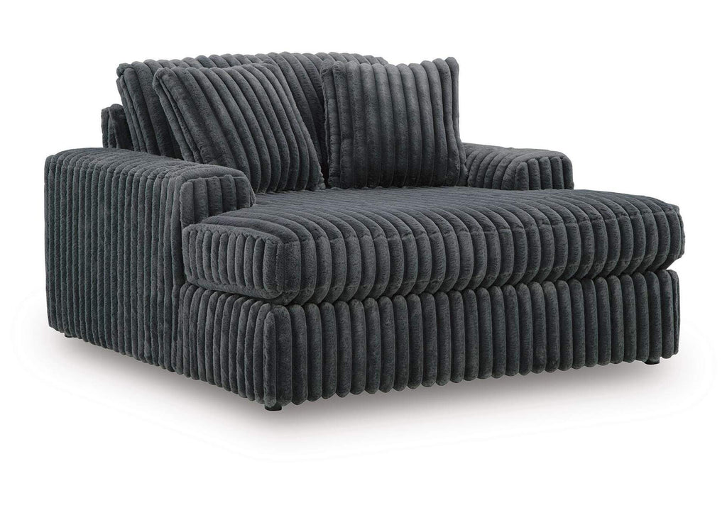 Midnight-Madness Oversized Chaise angled view