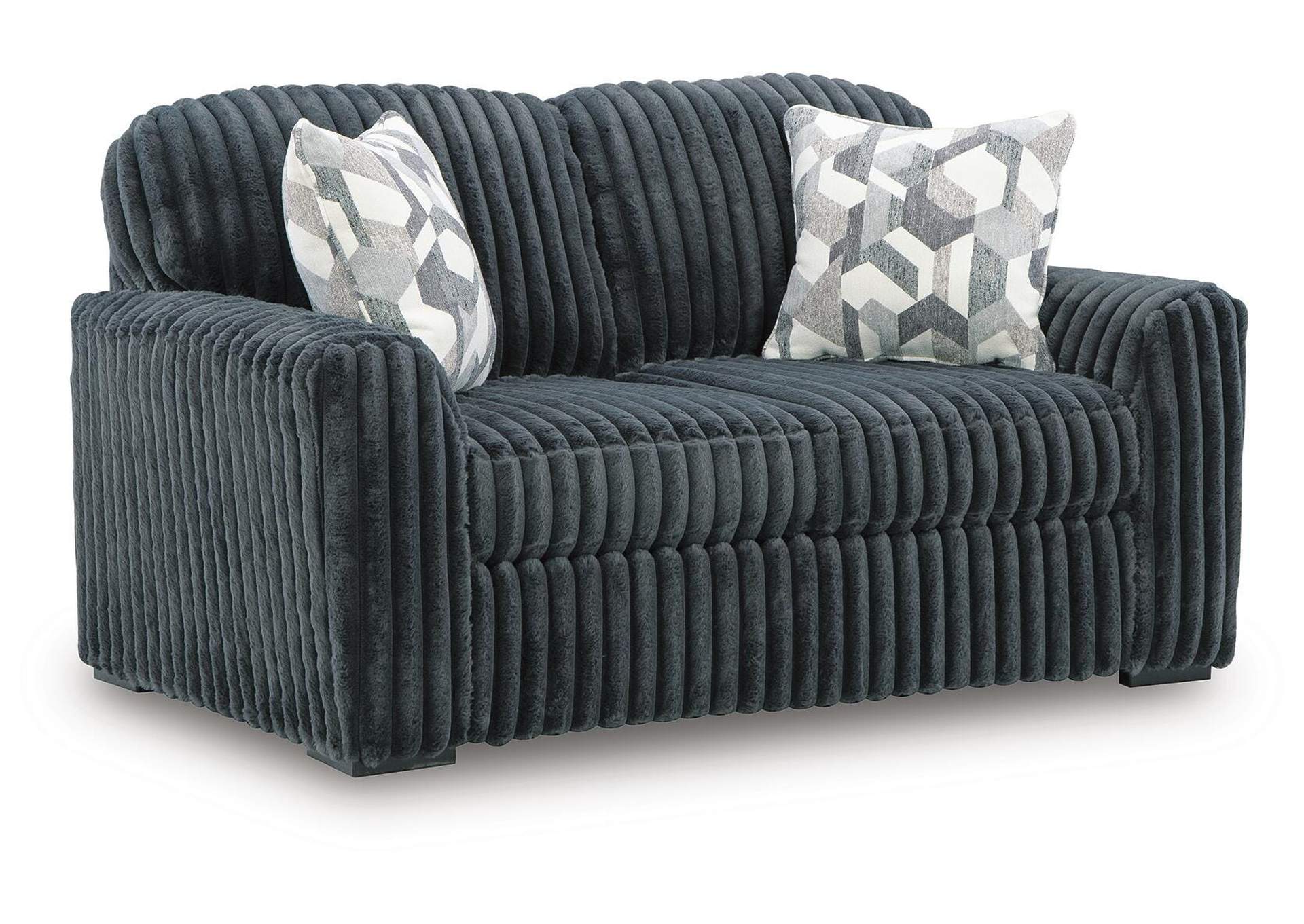 Midnight-Madness Sofa and Loveseat angled view