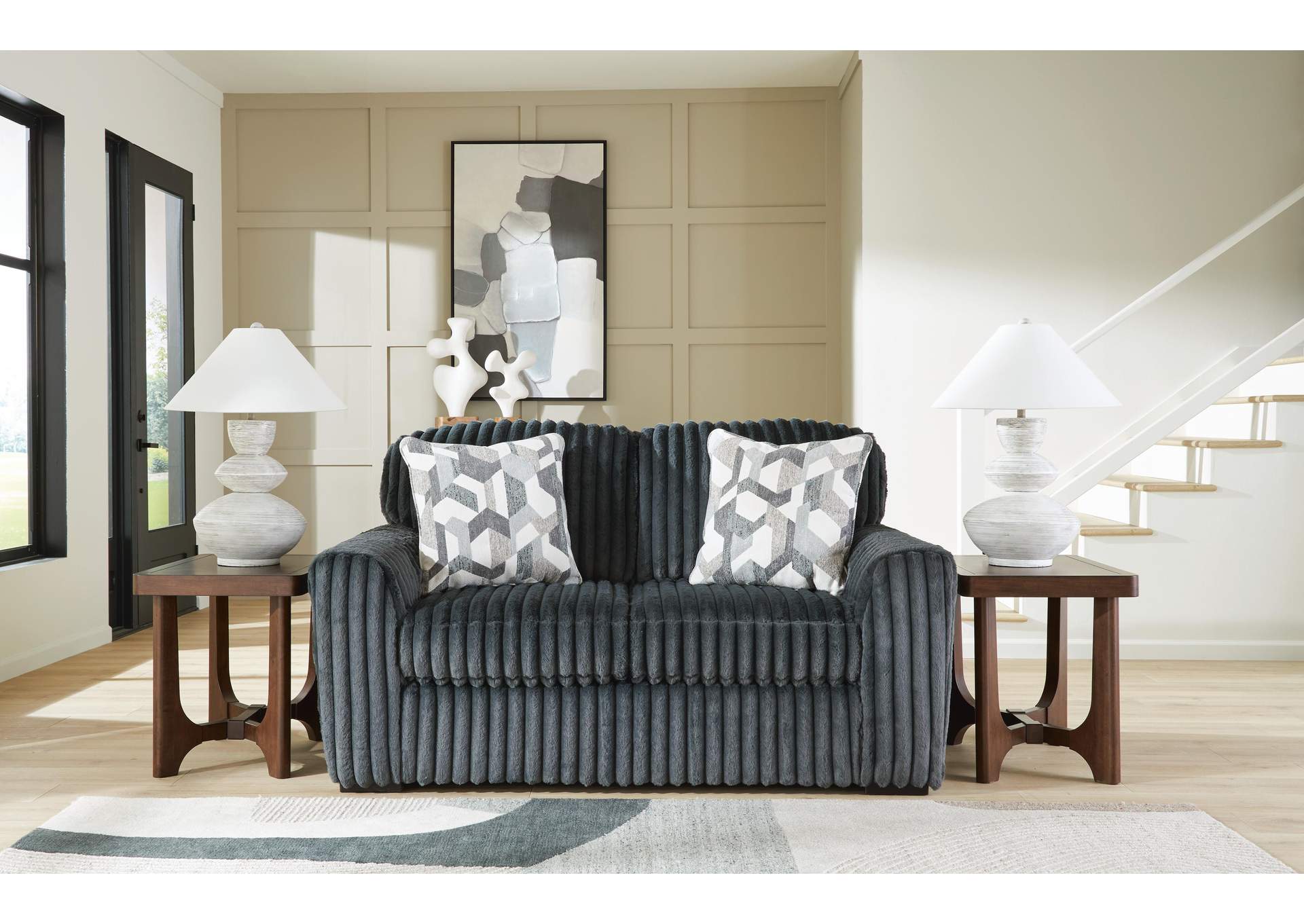 Midnight-Madness Sofa and Loveseat
