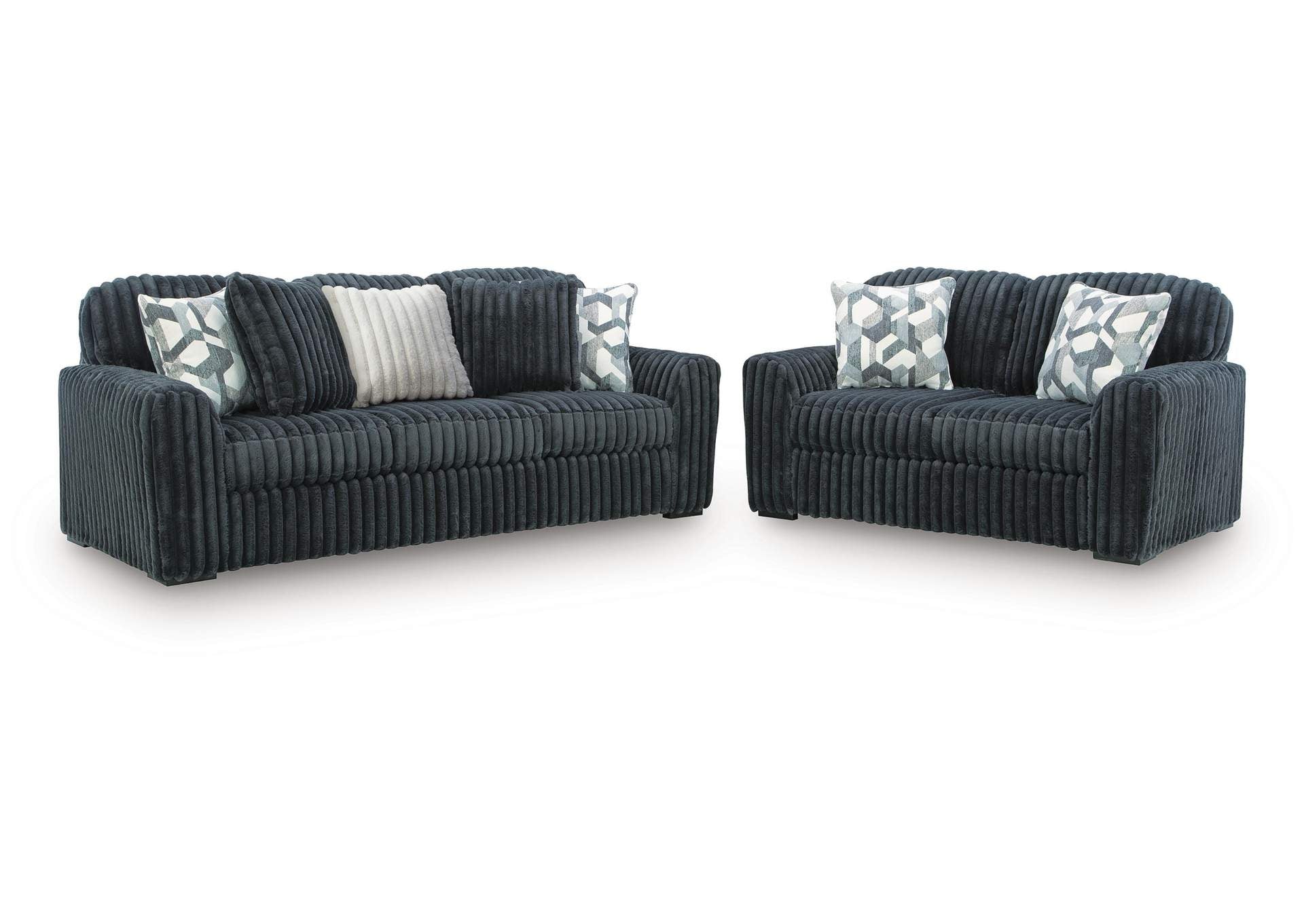 Midnight-Madness Sofa and Loveseat