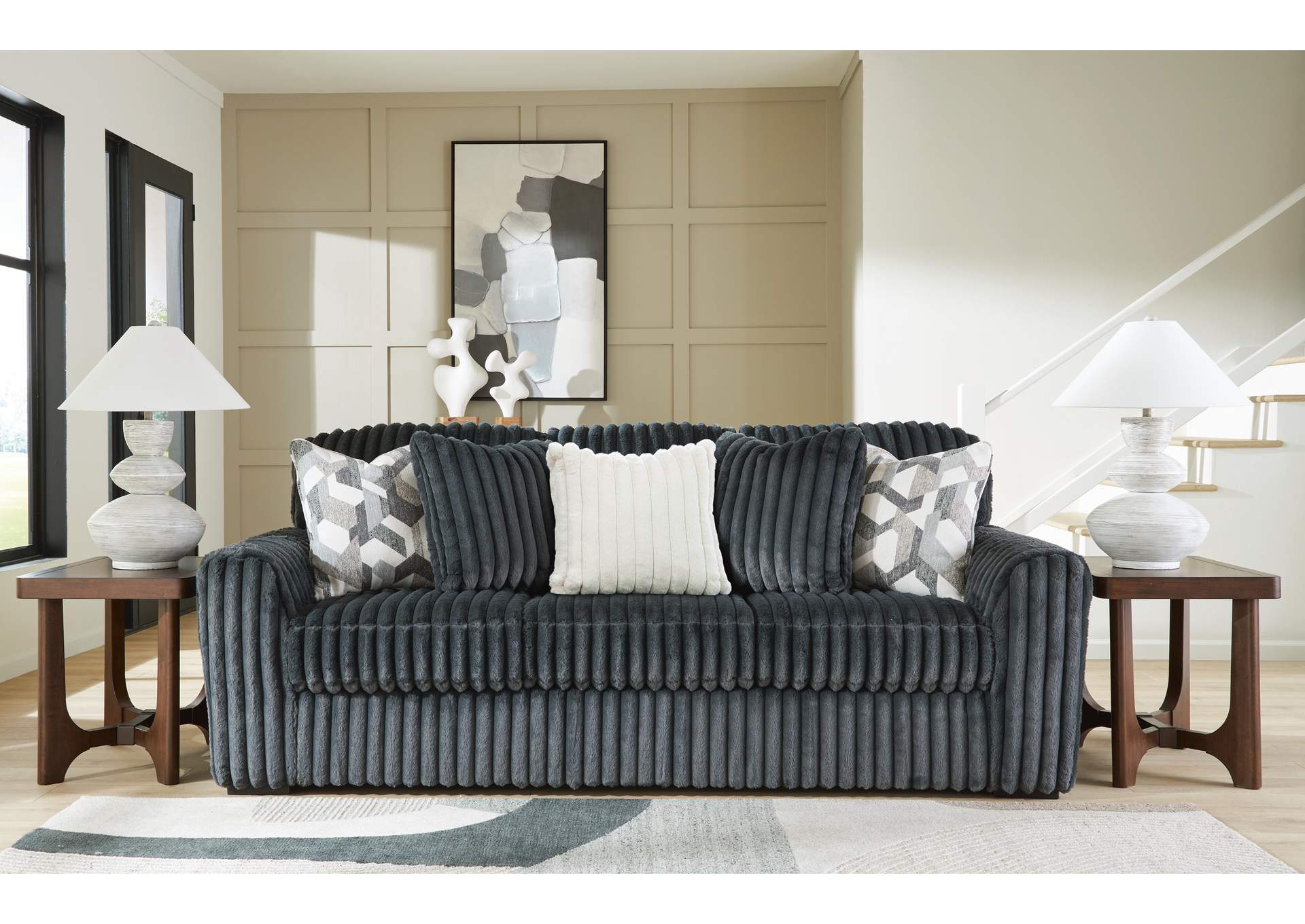 Midnight-Madness Sofa and Loveseat
