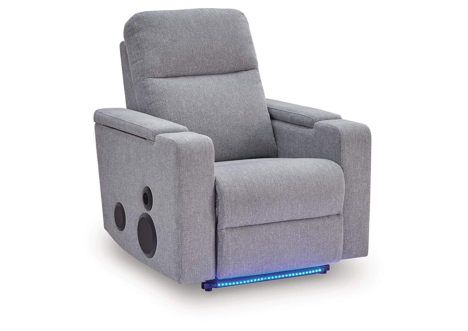 Pineland Power Glider Recliner with Audio System angled view