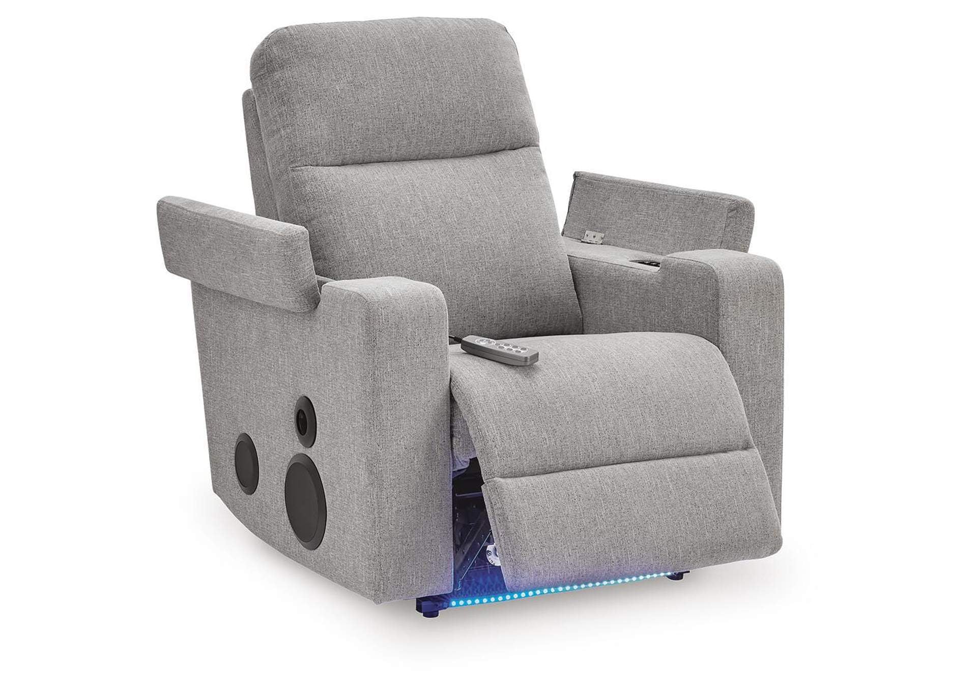 Pineland Power Glider Recliner with Audio System angled view