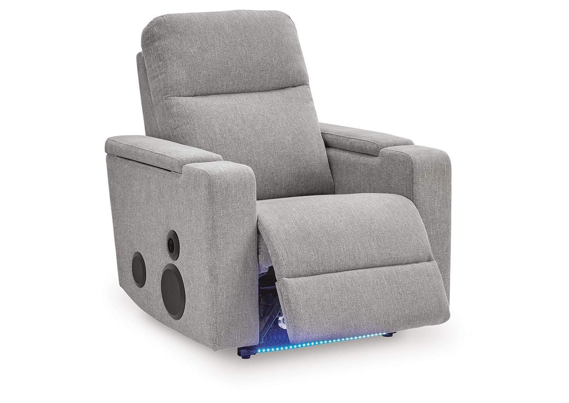 Pineland Power Glider Recliner with Audio System angled view
