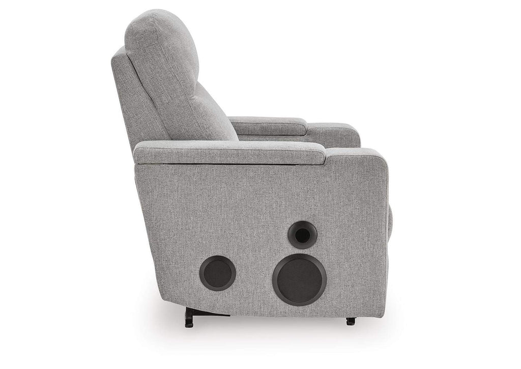 Pineland Power Glider Recliner with Audio System side view