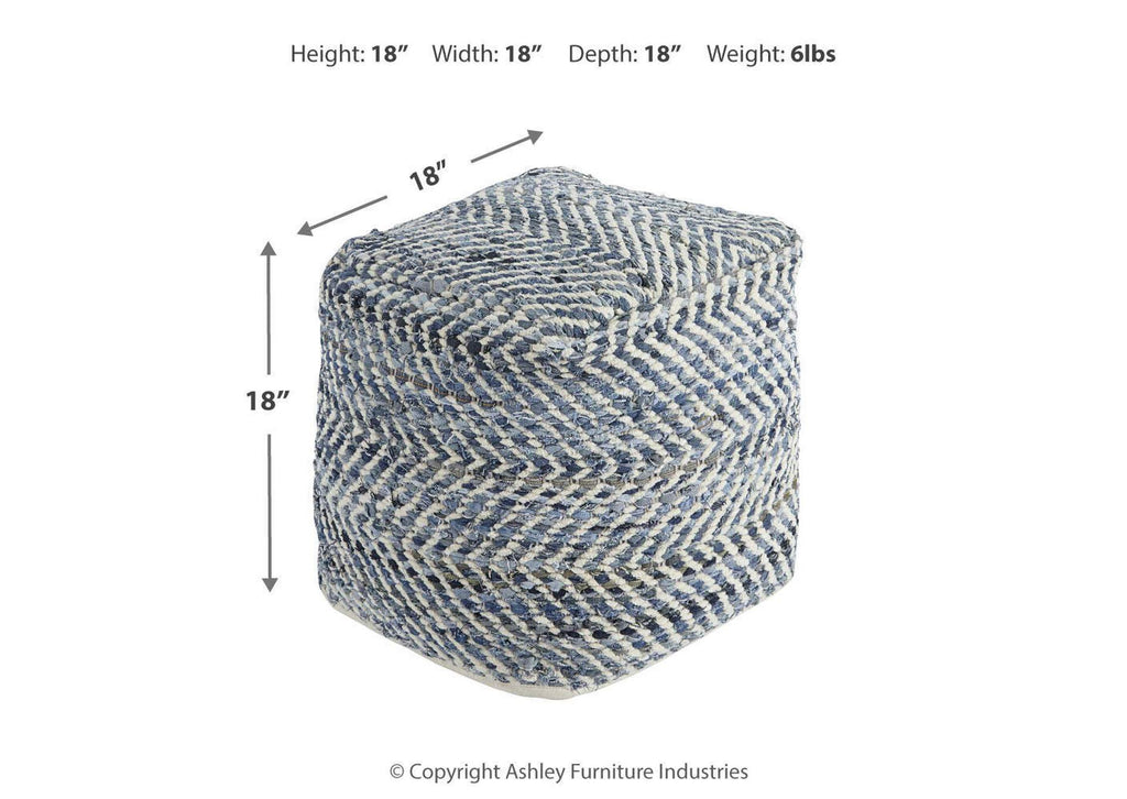 Chevron Pouf dimensions