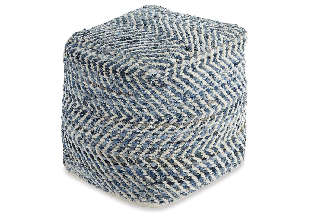 Chevron Pouf