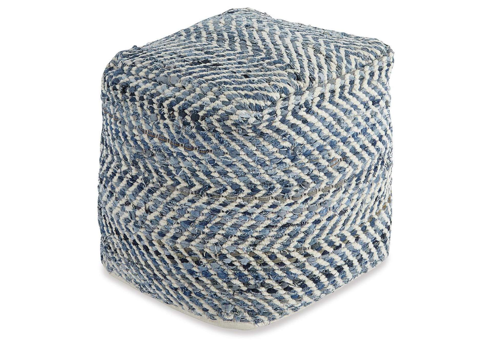 Chevron Pouf