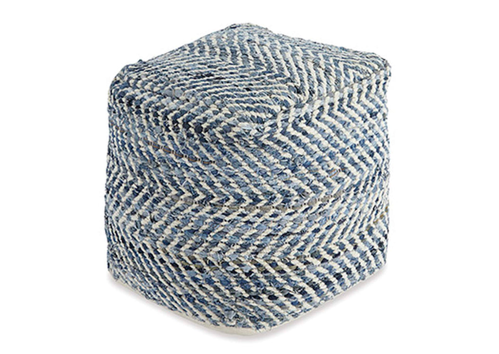 Chevron Pouf