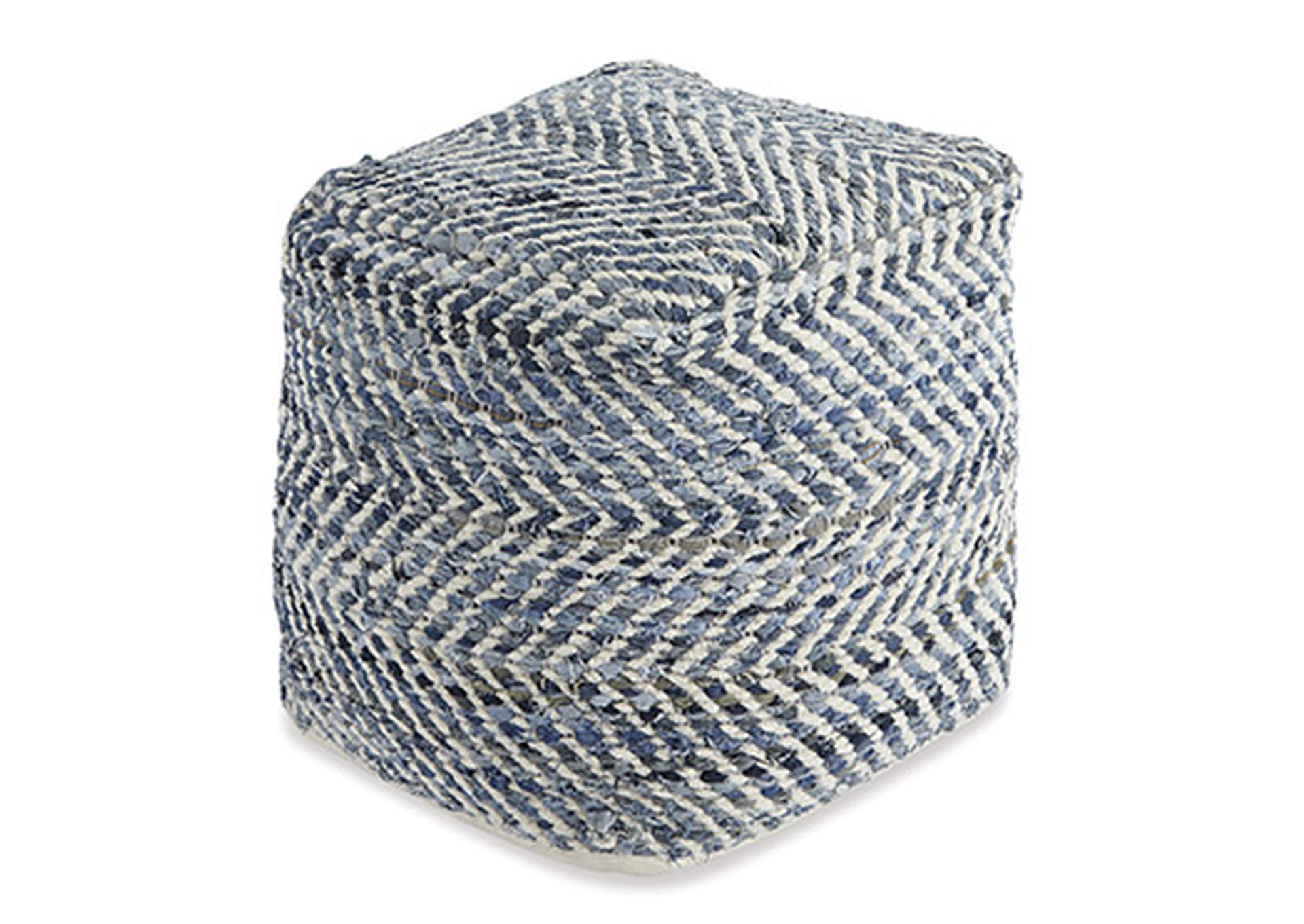 Chevron Pouf