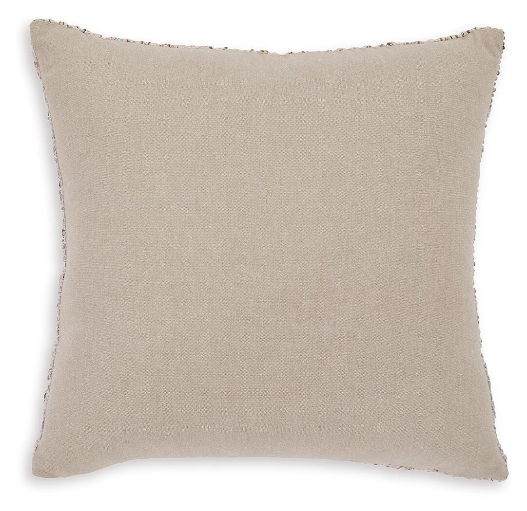 Abler Pillow in Ivory/Gray/Gold, back view