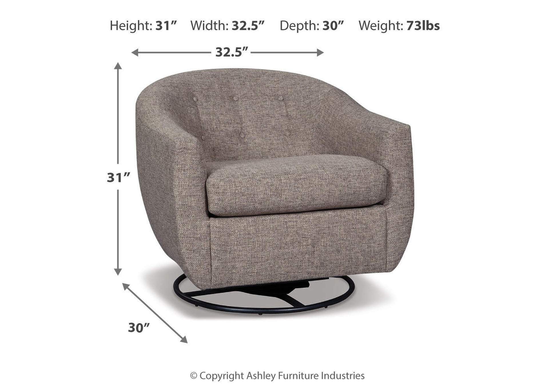 Upshur Accent Chair dimensions