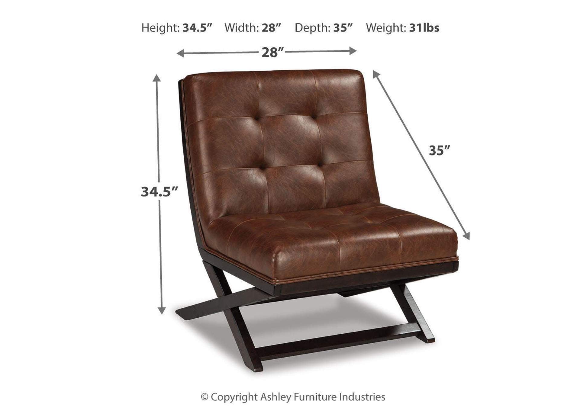 Sidewinder Accent Chair dimensions