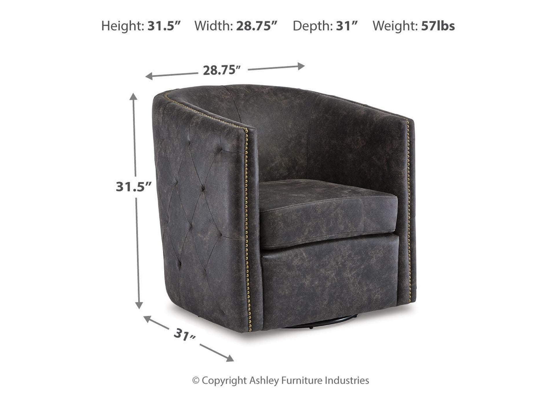 Brentlow Swivel Accent Chair dimensions