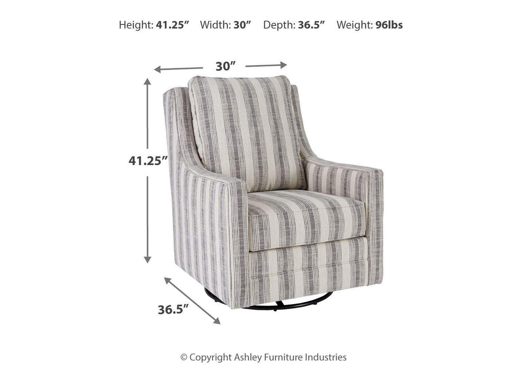 Kambria Swivel Glider Accent Chair dimensions