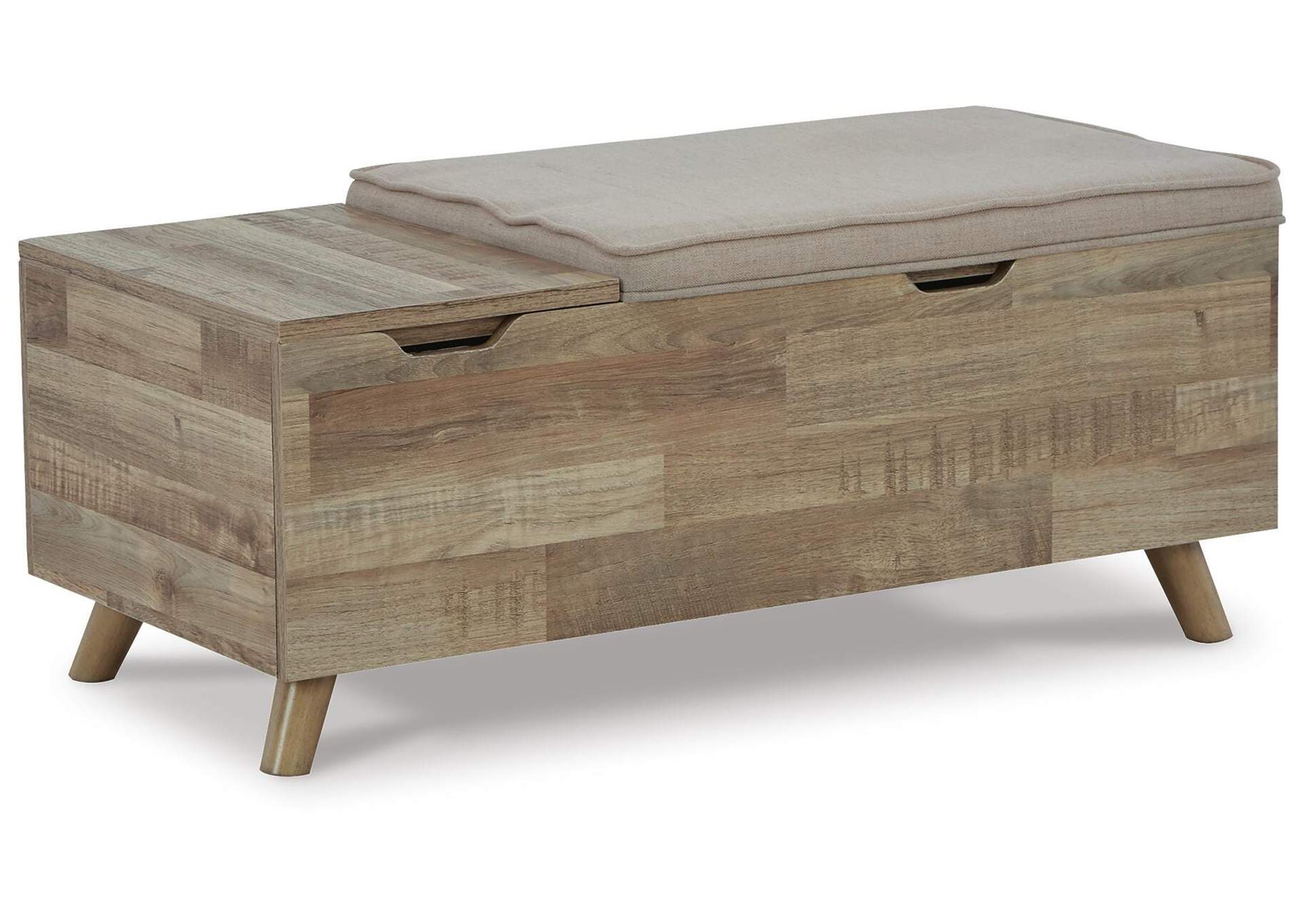 Gerdanet Storage Bench angled view