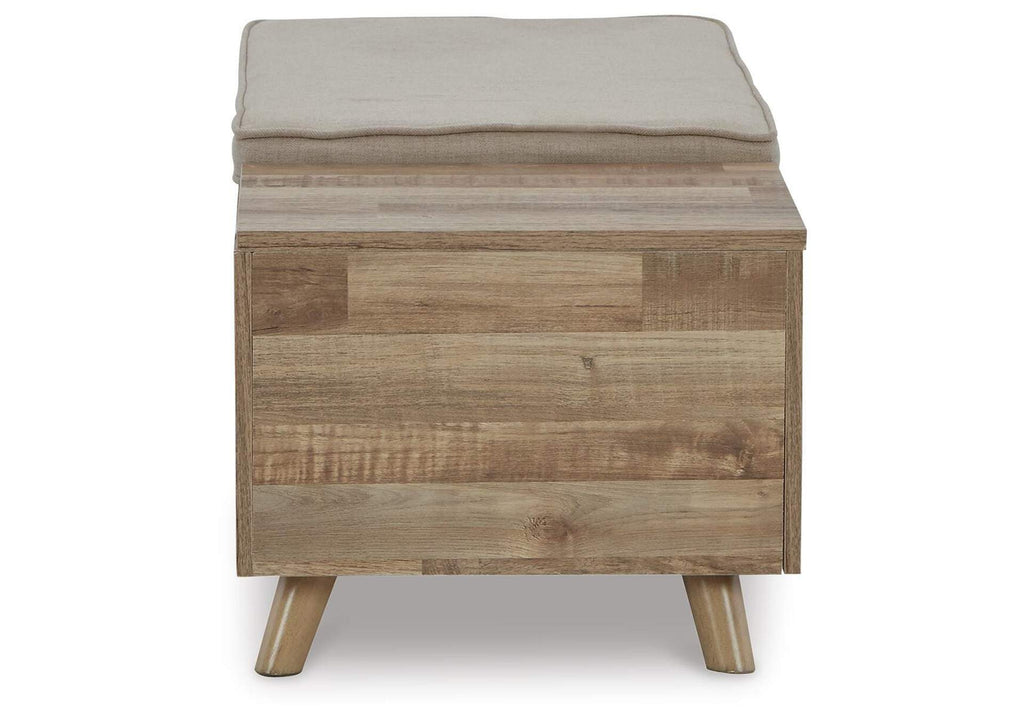 Gerdanet Storage Bench side view