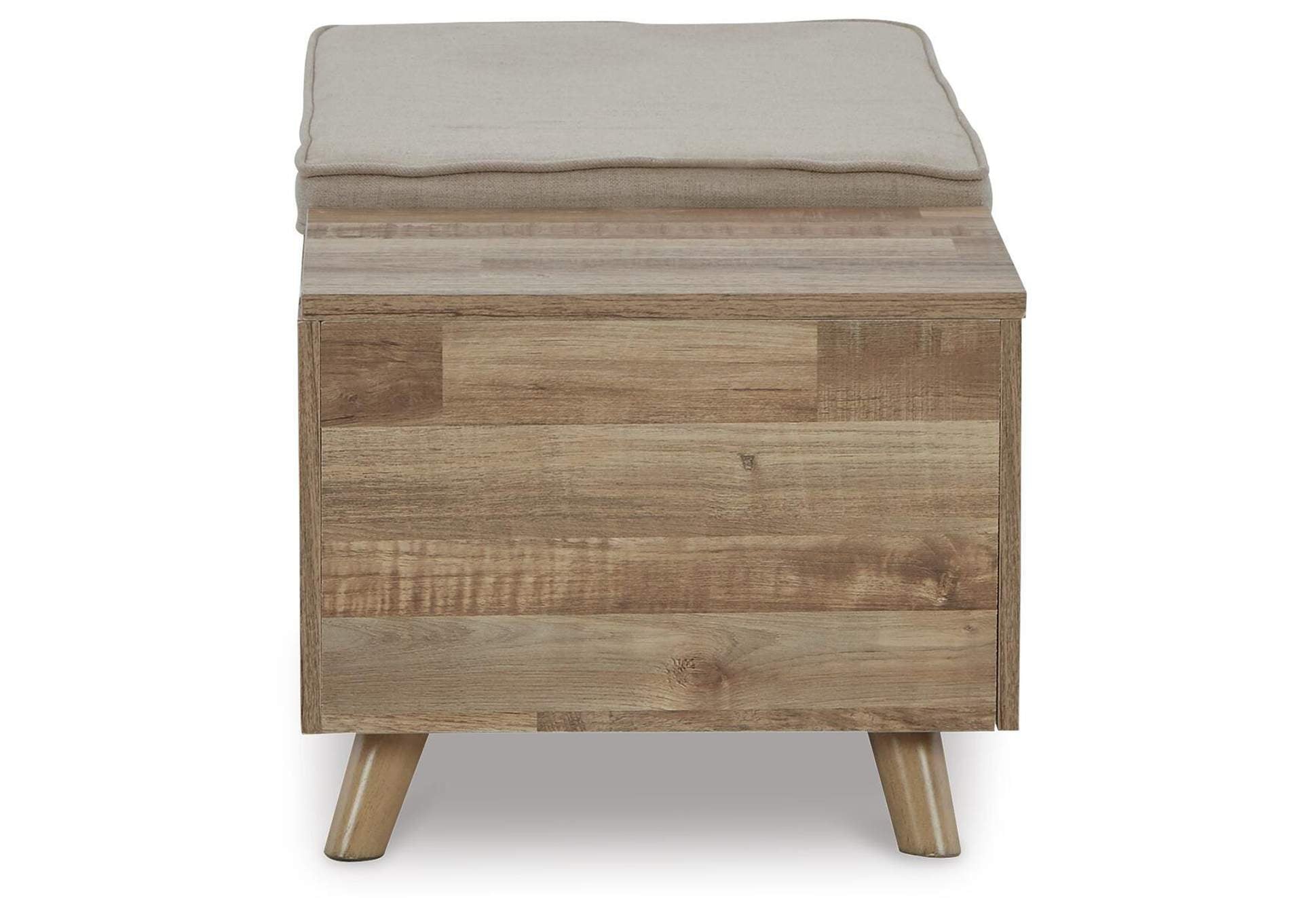 Gerdanet Storage Bench side view