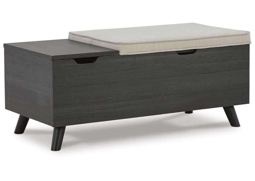 Yarlow Storage Bench angled view
