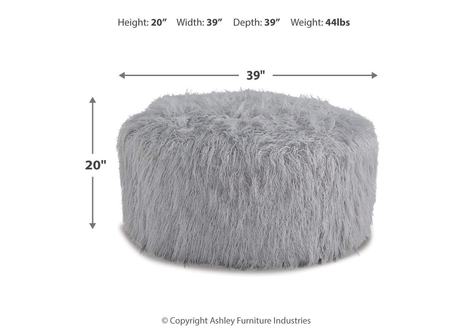 Galice Oversized Accent Ottoman dimensions