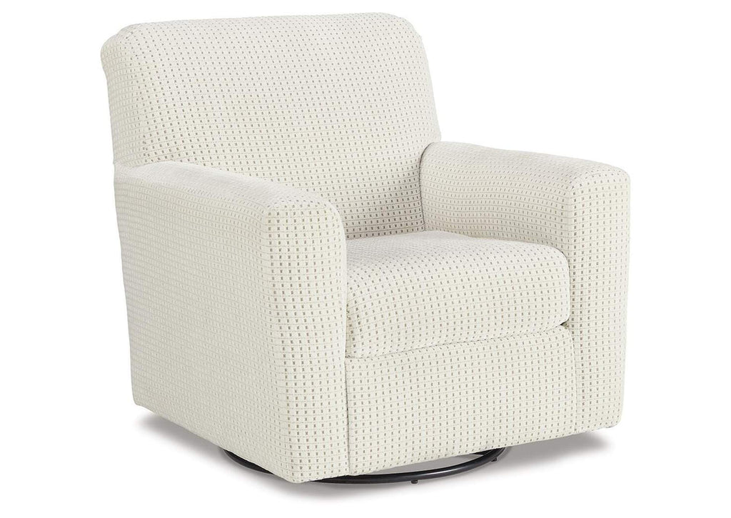 Herstow Swivel Glider Accent Chair angled view