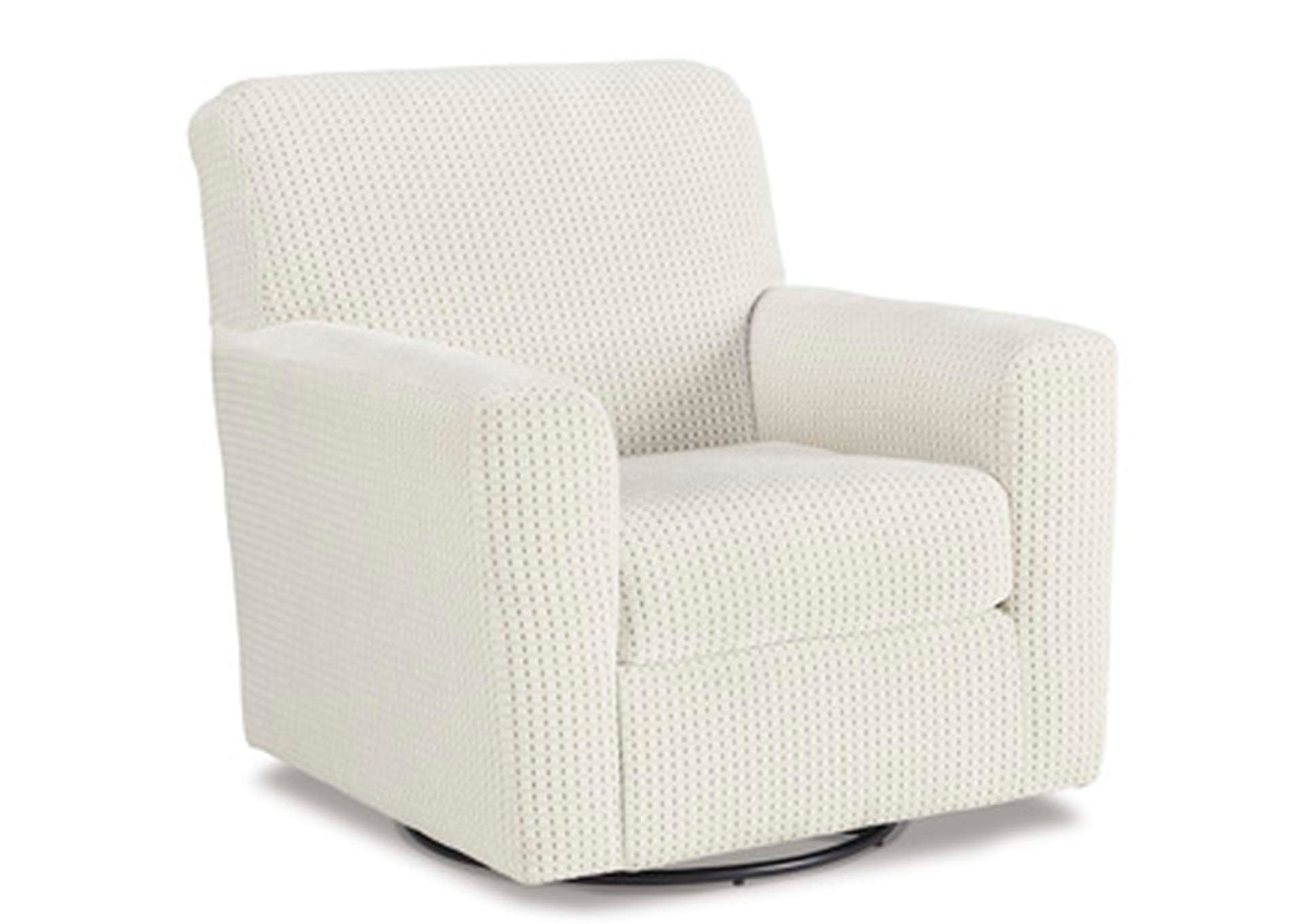 Herstow Swivel Glider Accent Chair angled view