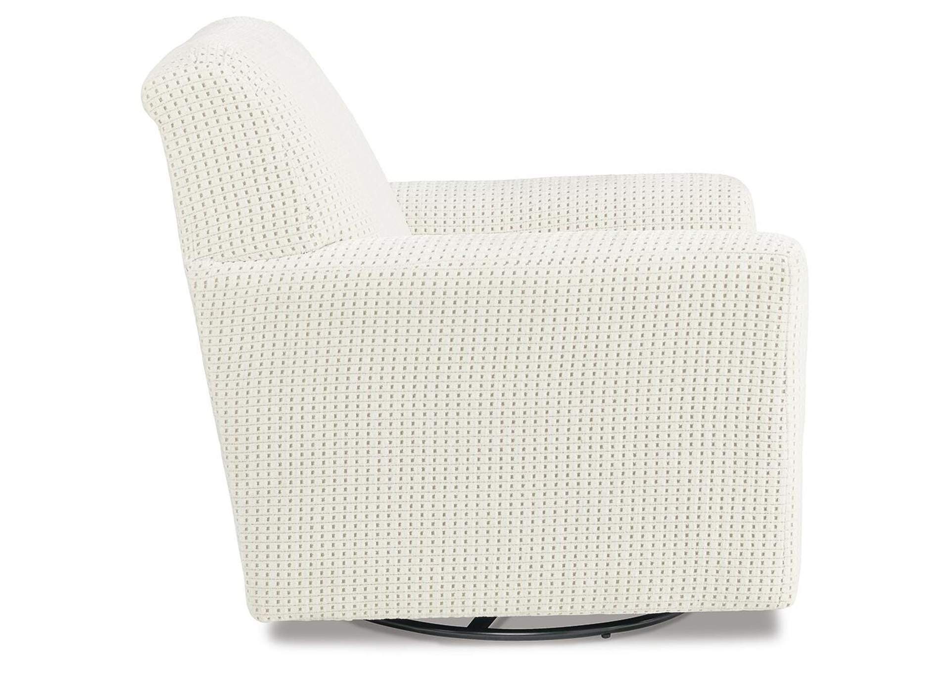 Herstow Swivel Glider Accent Chair side view