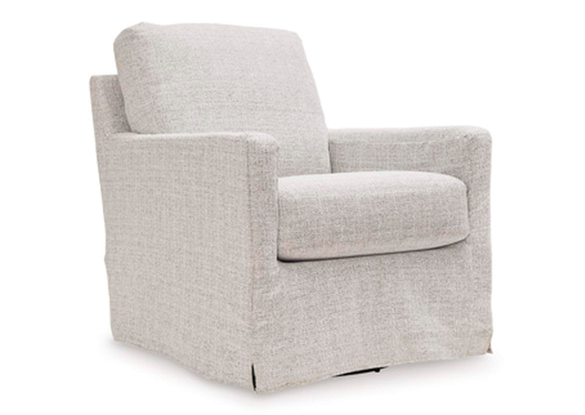 Nenana Next-Gen Nuvella Swivel Glider Accent Chair angled view