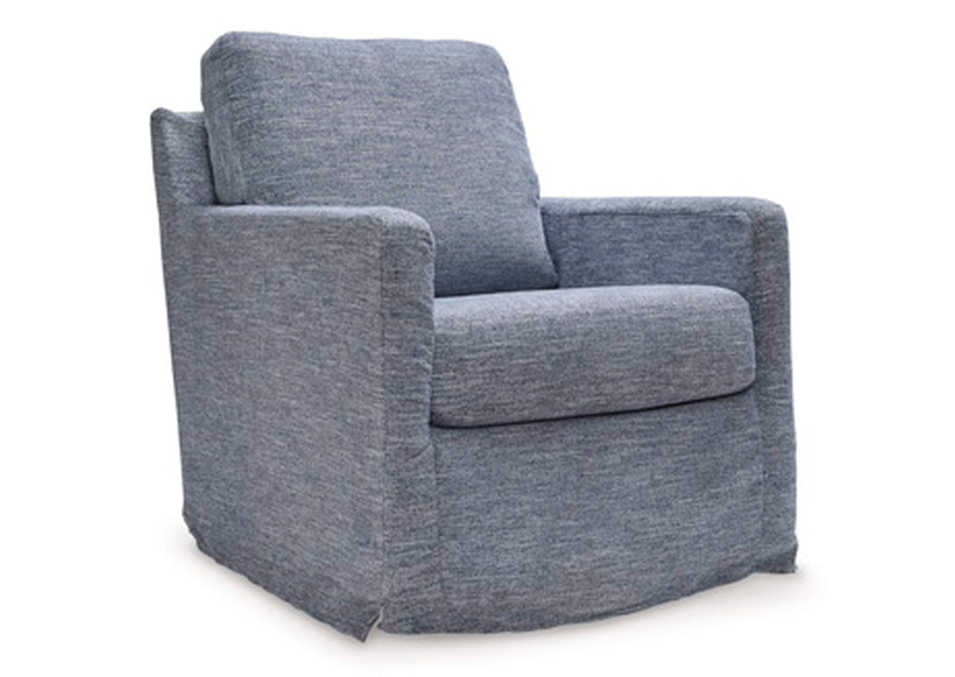 Nenana Next-Gen Nuvella Swivel Glider Accent Chair angled view