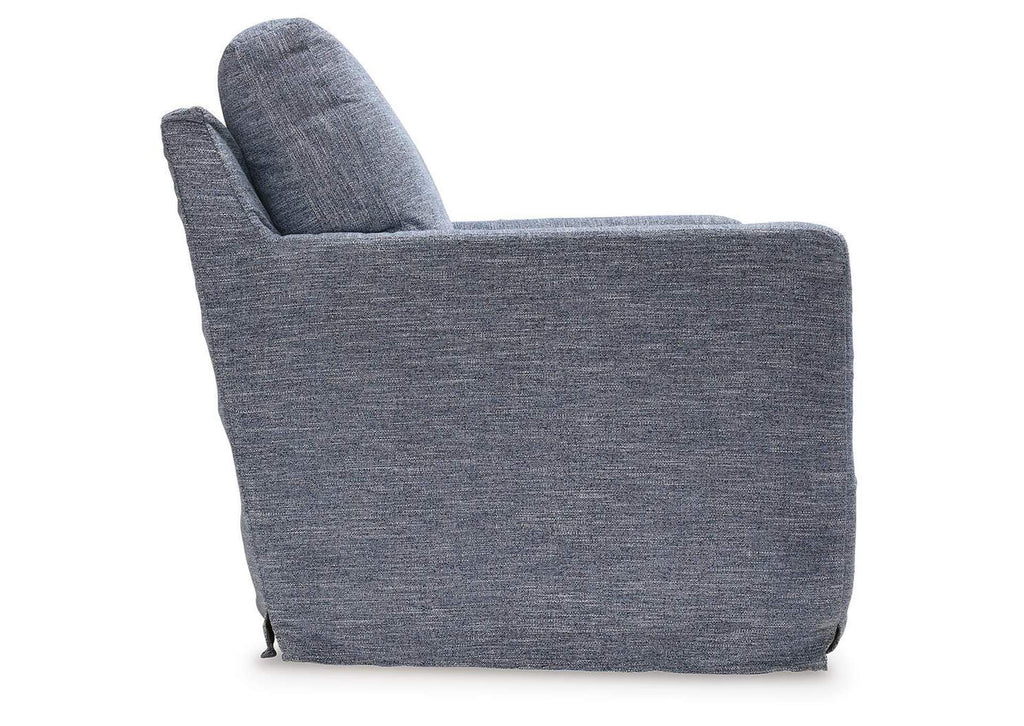 Nenana Next-Gen Nuvella Swivel Glider Accent Chair side view