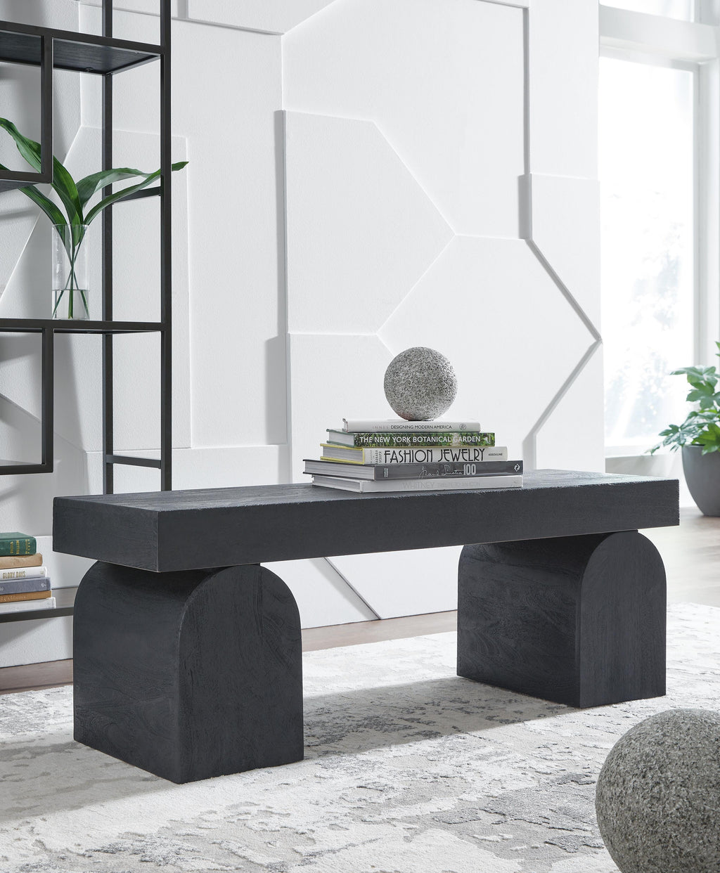 Holgrove Accent Bench in Black, alternate view 3
