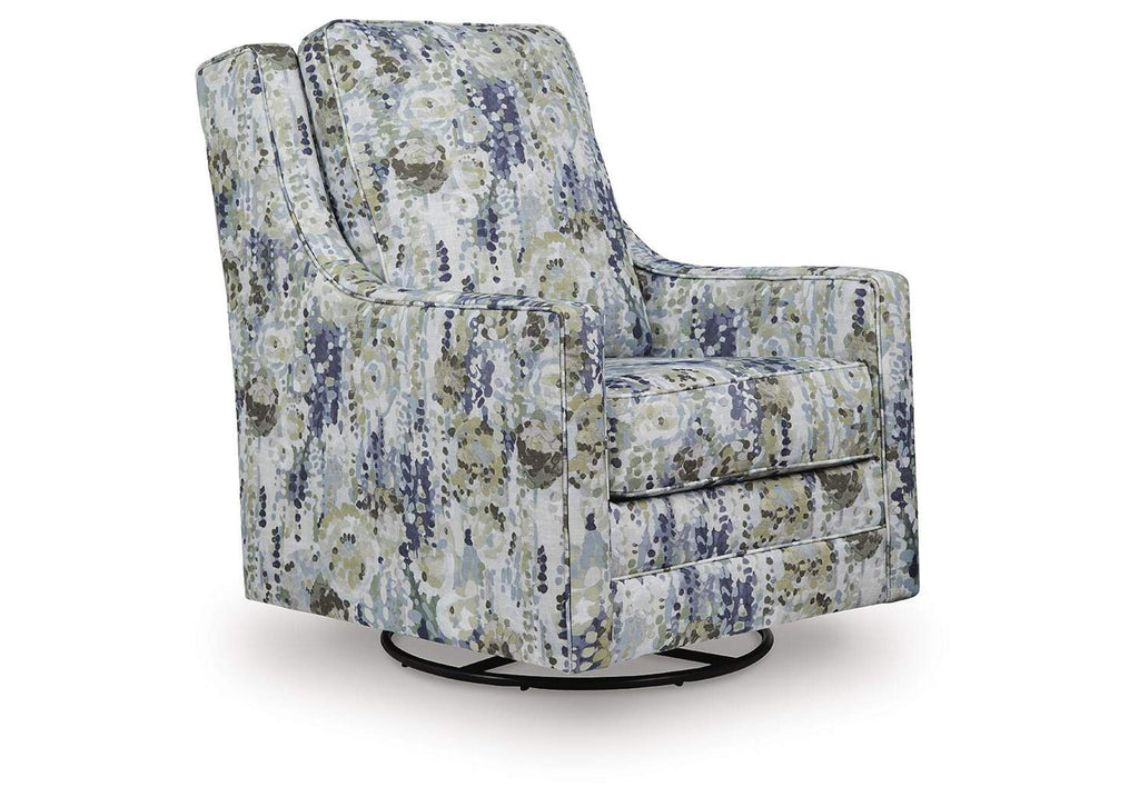 Dustinford Swivel Glider Accent Chair angled view