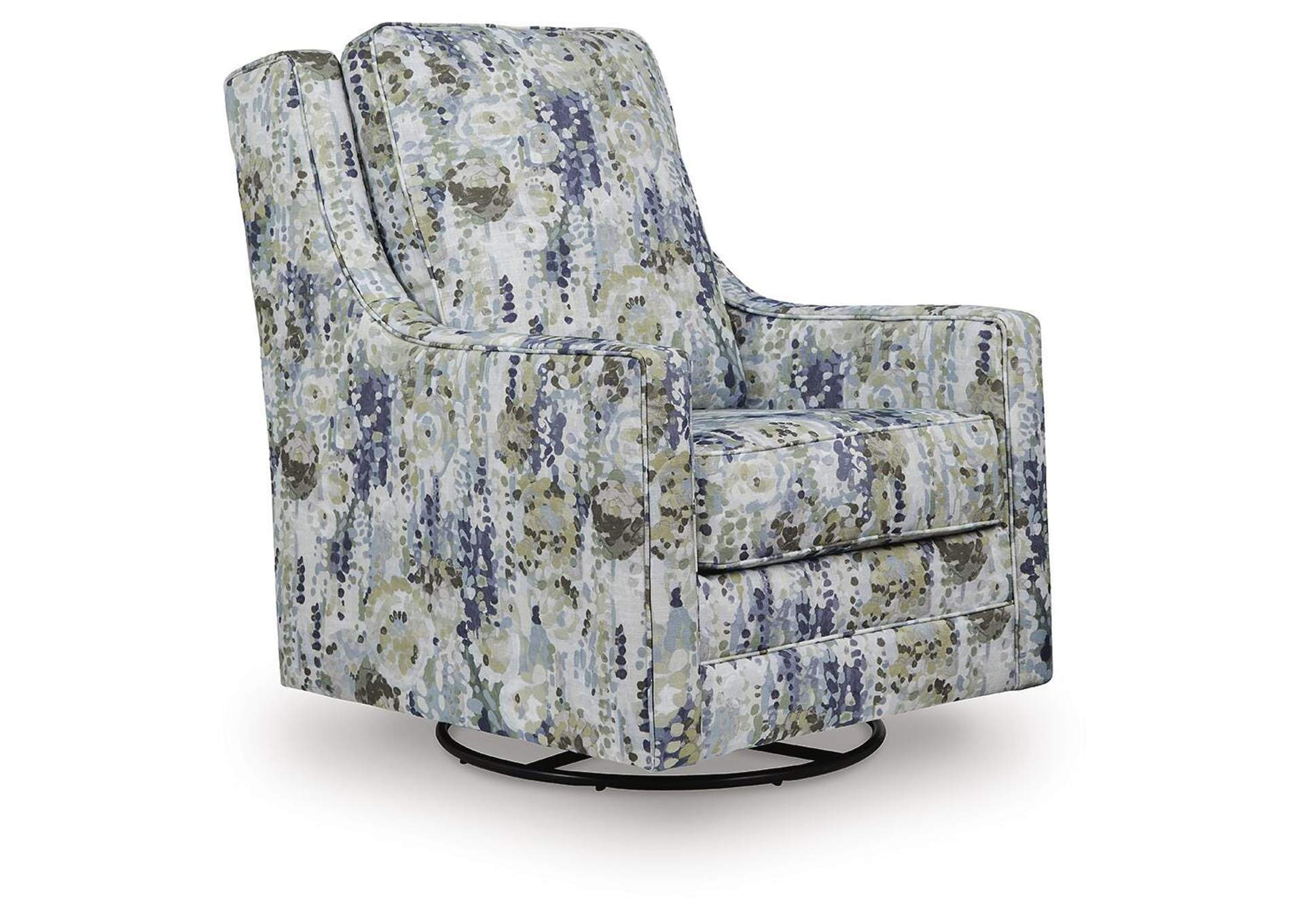 Dustinford Swivel Glider Accent Chair angled view
