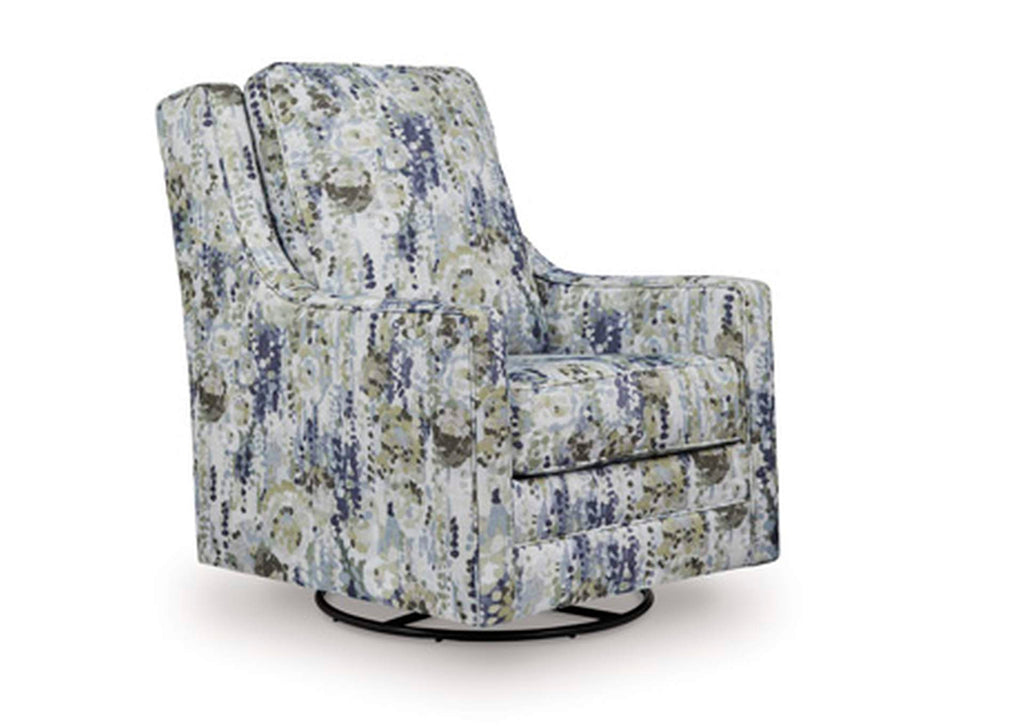 Dustinford Swivel Glider Accent Chair angled view