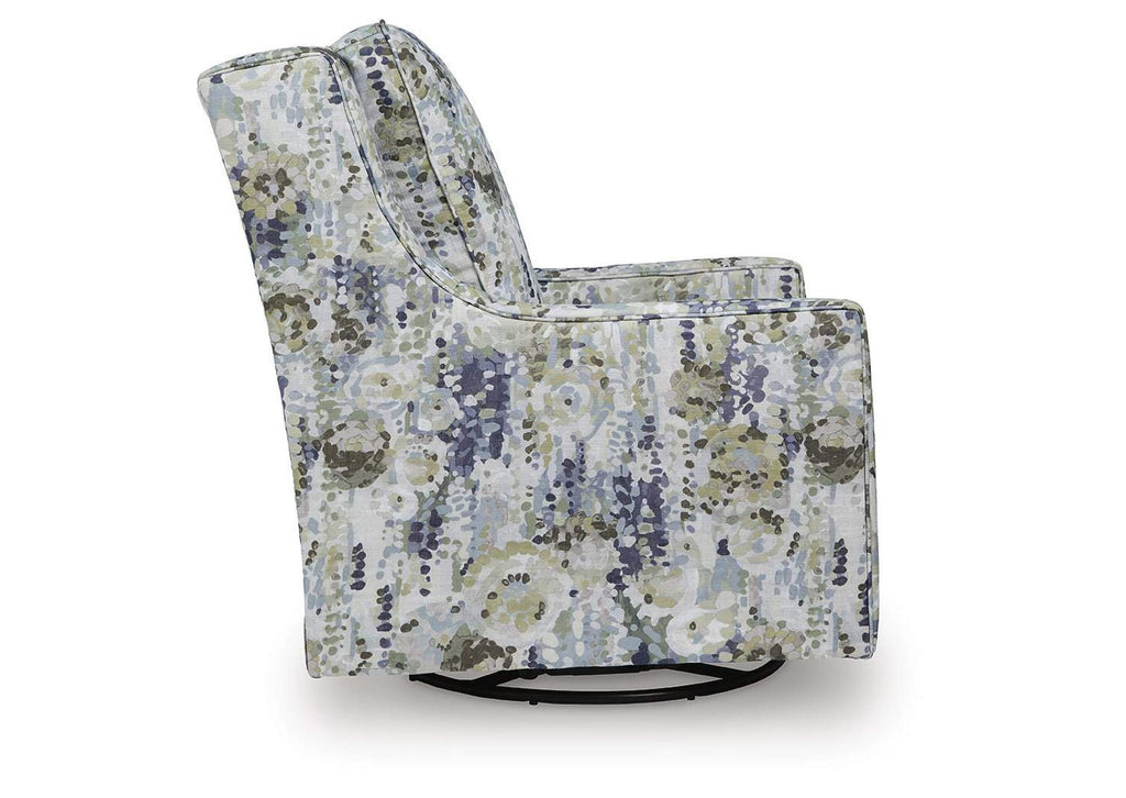 Dustinford Swivel Glider Accent Chair side view