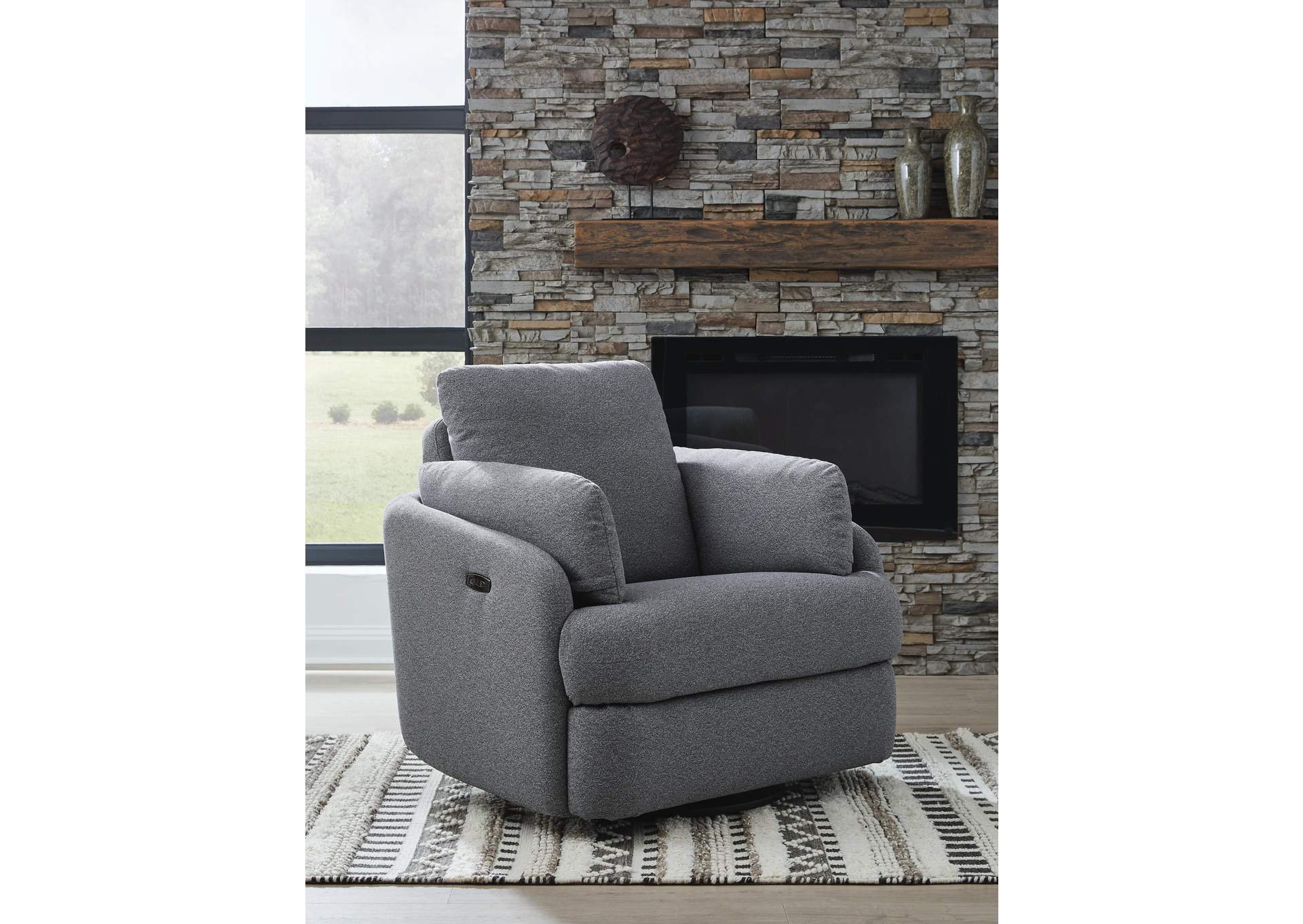 Alainmont Next-Gen Nuvella Swivel Power Recliner
