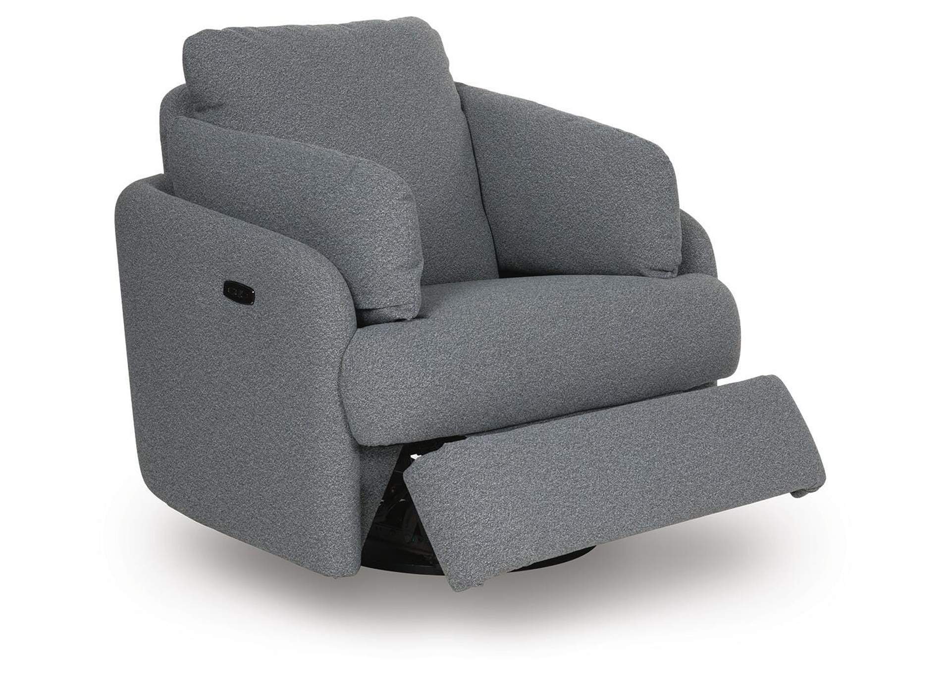 Alainmont Next-Gen Nuvella Swivel Power Recliner angled view
