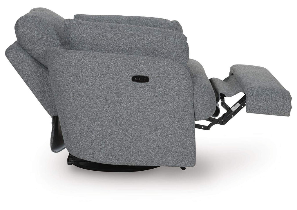 Alainmont Next-Gen Nuvella Swivel Power Recliner side view