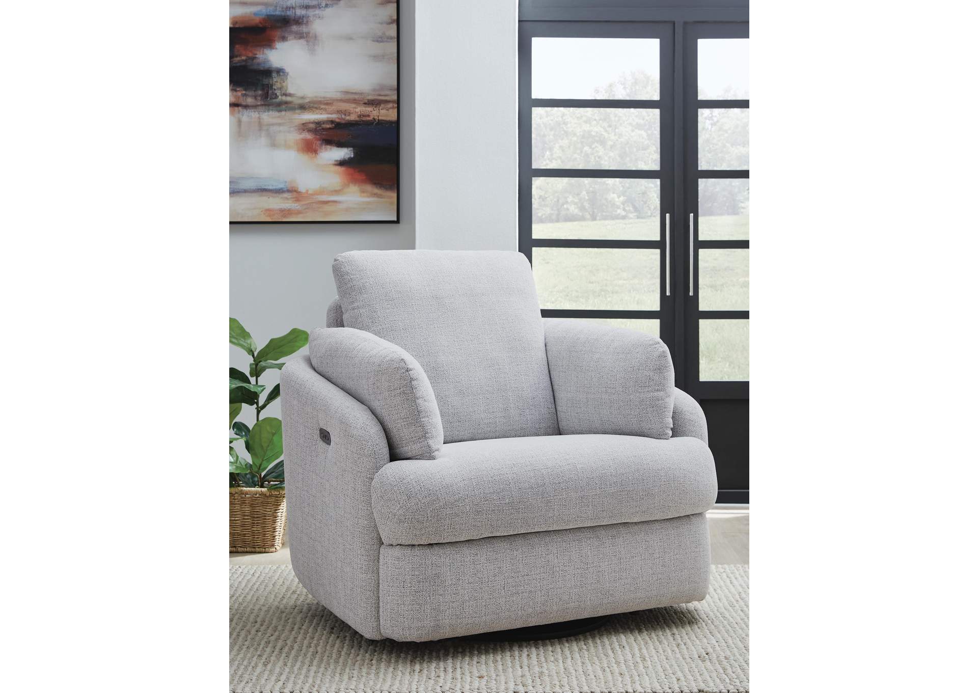 Alainmont Next-Gen Nuvella Swivel Power Recliner