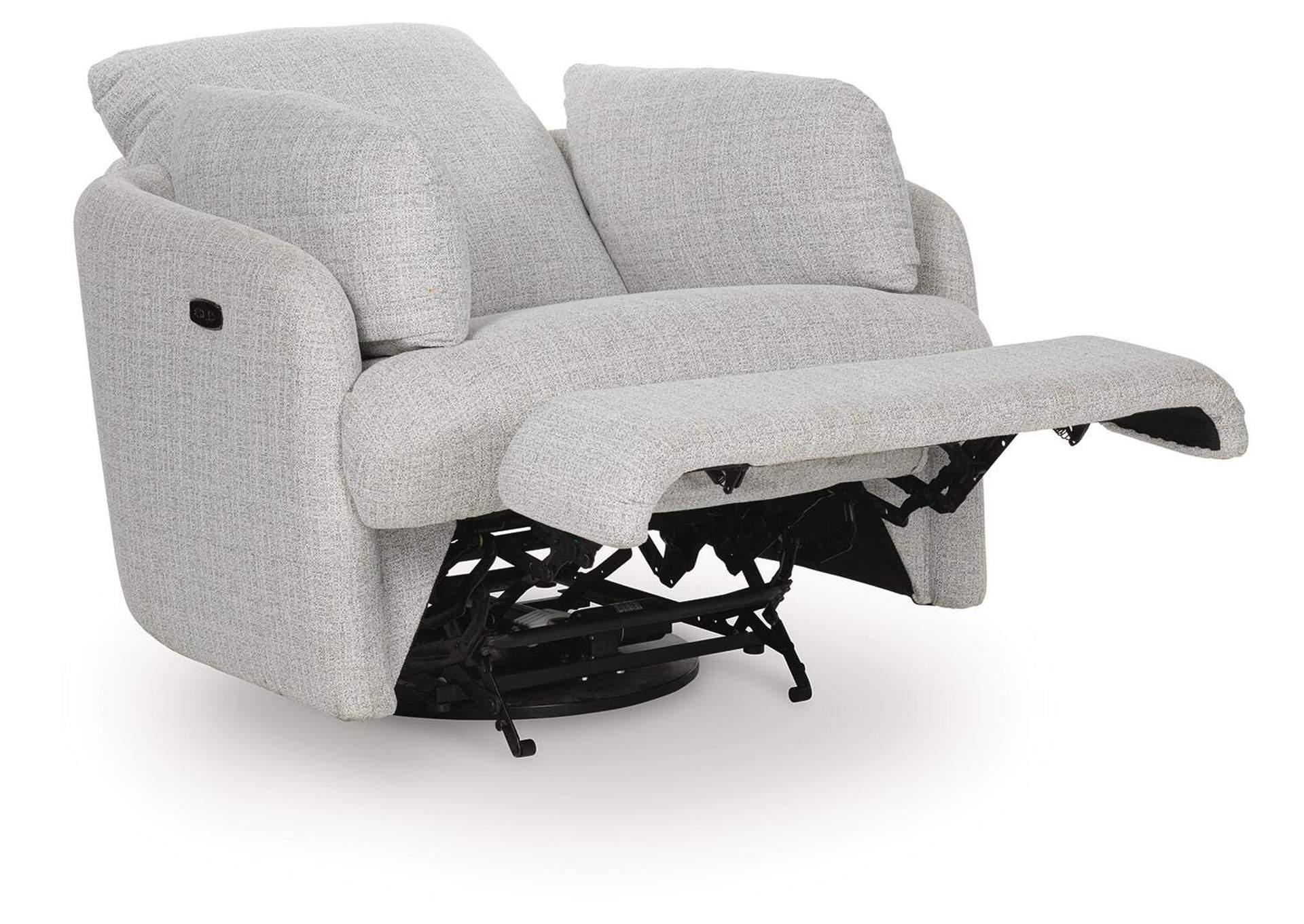Alainmont Next-Gen Nuvella Swivel Power Recliner angled view