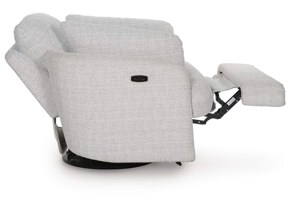 Alainmont Next-Gen Nuvella Swivel Power Recliner side view