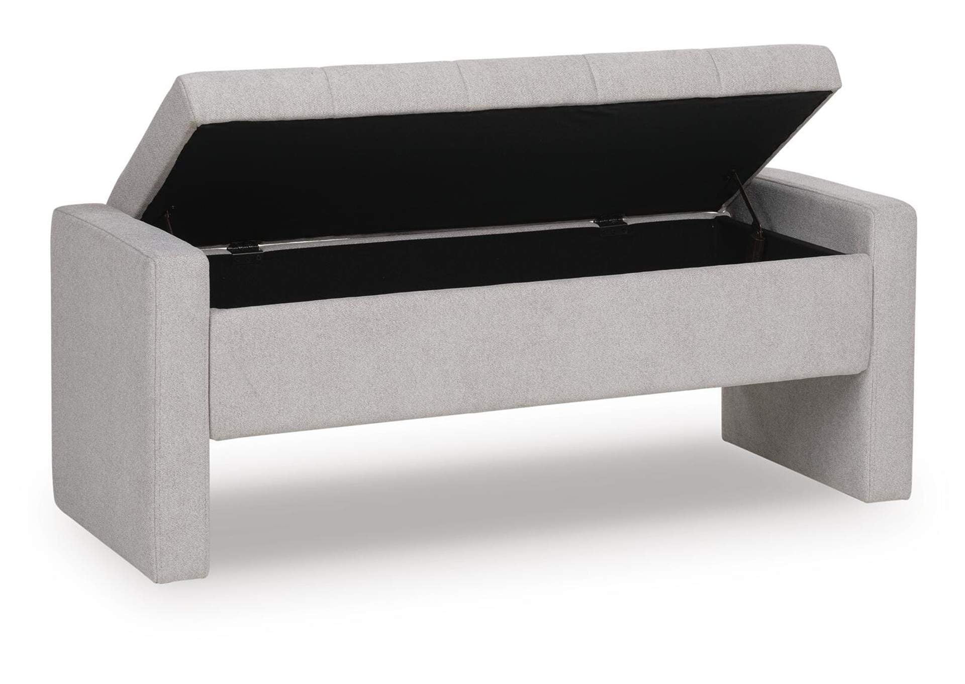 Akselman Storage Bench angled view