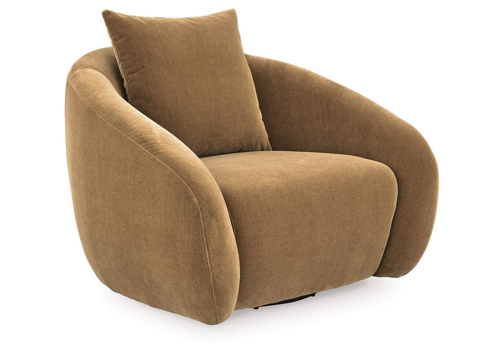 Yahya Swivel Accent Chair angled view