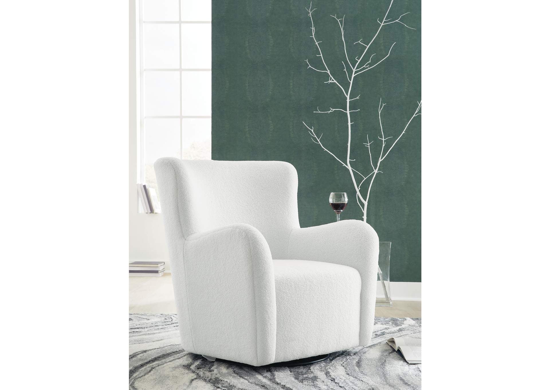 Rowenburg Swivel Glider Accent Chair